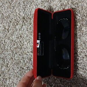 Champion Black Sunglasses with Red Case